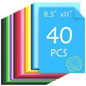 40 Sheets Colored Cardstock, 20 Assorted Colors 180gsm/65lb Card Stock Paper 8.5 x 11 Card Stock Colored, Colorful Cardstock Paper for Crafting, Christmas DIY Card Making, Scrapbooking 40 Sheets Colored Cardstock, 20 Assorted Colors 180gsm/65lb Card Stock Paper 8.5 x 11 Card Stock Colored, Colorful Cardstock Paper for Crafting, Christmas DIY Card Making, Scrapbooking
