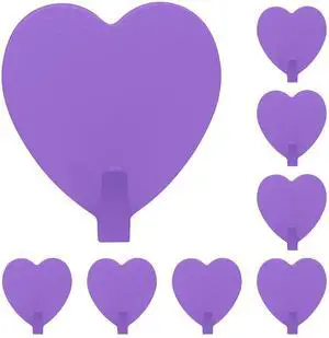 8PCS Heart Shaped Wall Hooks, Self Adhesive Hook Decorative Purple | Decorative Wall Hooks for Girls Room Home Kitchen Bathroom 8PCS Heart Shaped Wall Hooks, Self Adhesive Hook Decorative Purple | Decorative Wall Hooks for Girls Room Home Kitchen Bathroom