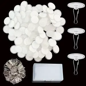 posame 90 Pack Self Adhesive Ceiling Hooks for Hanging - Small Sticky Damage-Free No-Drill Ceiling Discs with Metal Hook, Removable Transparent Wall Hook for Festival Wedding Party Décor posame 90 Pack Self Adhesive Ceiling Hooks for Hanging - Small Sticky Damage-Free No-Drill Ceiling Discs with Metal Hook, Removable Transparent Wall Hook for Festival Wedding Party Décor