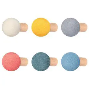 6 Pcs Wool Round Wall Hook Kids Wall Coat Hooks Kids Coat Rack Wall Mount Wool Wooden Coat Hooks Hat Rack for Home Living Room Nursery Minimalist Wall Decor (Pastel Color) 6 Pcs Wool Round Wall Hook Kids Wall Coat Hooks Kids Coat Rack Wall Mount Wool Wooden Coat Hooks Hat Rack for Home Living Room Nursery Minimalist Wall Decor (Pastel Color)