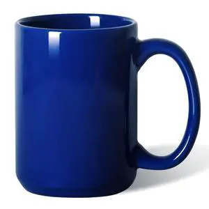 15 OZ Coffee Mug, Classic Blank Ceramic Cup with Large Handle for Tea Latte Cappuccino, Blue 15 OZ Coffee Mug, Classic Blank Ceramic Cup with Large Handle for Tea Latte Cappuccino, Blue