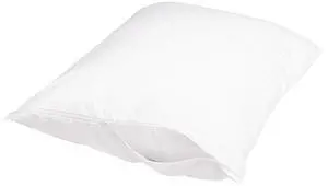 Standard Breathable 100% Cotton Hypoallergenic Pillow Protector with Zipper, Machine Washable, White, 27 x 21 Inches, Pillows Not Included Standard Breathable 100% Cotton Hypoallergenic Pillow Protector with Zipper, Machine Washable, White, 27 x 21 Inches, Pillows Not Included