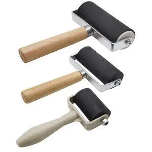 3 Pack Rubber Brayer Roller,1.4/2.4/4 Inch Hard Rubber Brayer Rollers,Art Craft Roller for Printmaking,Ink,Wallpapers Stamping Gluing 3 Pack Rubber Brayer Roller,1.4/2.4/4 Inch Hard Rubber Brayer Rollers,Art Craft Roller for Printmaking,Ink,Wallpapers Stamping Gluing