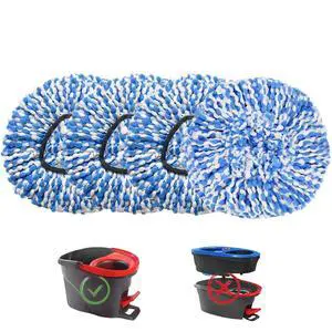 Mop Heads Replacement for O-Ceda Easy Wrin Spin Mop, Microfiber Spin Mop Refills, 4 Packs Mop Head Replacement Easy Cleaning Machine Washable Mop Heads Replacement for O-Ceda Easy Wrin Spin Mop, Microfiber Spin Mop Refills, 4 Packs Mop Head Replacement Easy Cleaning Machine Washable