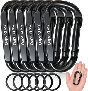 Carabiner Clip855lbs3" Iron Heavy Duty Caribeaners for Hammocks,Camping Accessories,Hiking,Keychain,Outdoors and Gym etc,Spring Snap Hook Carabiners for Dog Leash,Harness and Key Ring,2 PCS,Black Carabiner Clip855lbs3" Iron Heavy Duty Caribeaners for Hammocks,Camping Accessories,Hiking,Keychain,Outdoors and Gym etc,Spring Snap Hook Carabiners for Dog Leash,Harness and Key Ring,2 PCS,Black