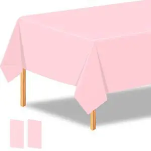 2 Pcs Light Pink Plastic Tablecloth,54 x 108 Inch Pink Tablecloth | Disposable Pink Party Table Covers for Valentines, Easter, Mothers Day Decorations, Baby Shower Birthday Party 2 Pcs Light Pink Plastic Tablecloth,54 x 108 Inch Pink Tablecloth | Disposable Pink Party Table Covers for Valentines, Easter, Mothers Day Decorations, Baby Shower Birthday Party