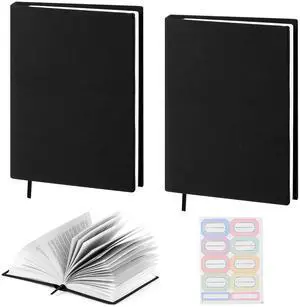 Book Cover, 2 Pcs, Reusable and Stretchable Up to 8.5 x 9.5 in, Black | Washable elastic covers fit books 6"x7" to 8.5"x9.5", installs without tape or cutting and includes bookmarks and labels. Book Cover, 2 Pcs, Reusable and Stretchable Up to 8.5 x 9.5 in, Black | Washable elastic covers fit books 6"x7" to 8.5"x9.5", installs without tape or cutting and includes bookmarks and labels.