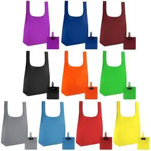 Reusable Grocery Bag (10-PACK | COLORS) - Reusable Ripstop Bags - Large, Strong Eco Friendly Bags - Foldable Shopping Bag - For Kitchen, Grocery & More - Packable Shopping Bag Reusable Grocery Bag (10-PACK | COLORS) - Reusable Ripstop Bags - Large, Strong Eco Friendly Bags - Foldable Shopping Bag - For Kitchen, Grocery & More - Packable Shopping Bag