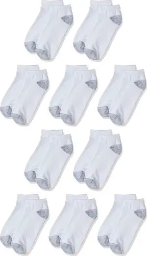 womens 10-pair Value Pack Low Cut athletic socks, White, 5 9 US womens 10-pair Value Pack Low Cut athletic socks, White, 5 9 US