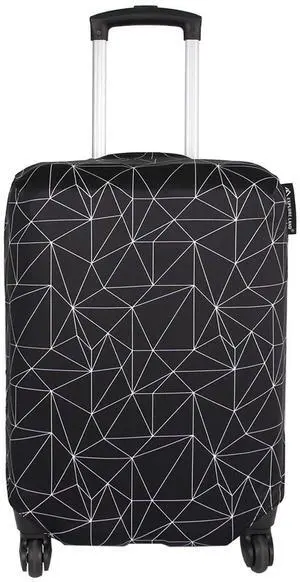 Luggage Cover Fits 31-32 inch Case (Black Polygonal, XL) | Washable & High Elastic Fabric, Anti-Scratch, Fashion Suitcase Cover Protector, TSA Aprroved Luggage Cover Fits 31-32 inch Case (Black Polygonal, XL) | Washable & High Elastic Fabric, Anti-Scratch, Fashion Suitcase Cover Protector, TSA Aprroved