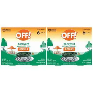 OFF! Backyard Mosquito Repellent Coil Refills, Perfect for Outdoor Patios Country Fresh Scent, 6 Count (Pack of 2) OFF! Backyard Mosquito Repellent Coil Refills, Perfect for Outdoor Patios Country Fresh Scent, 6 Count (Pack of 2)