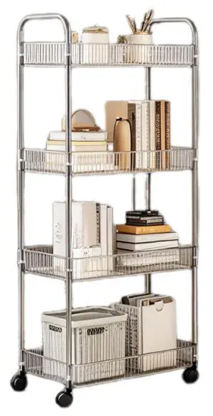 Clear 4-Tier Plastic Rolling Utility Cart with Wheels | Multi-Functional Storage Trolley, For Office, Living Room, Kitchen, Movable Storage Organizer Clear 4-Tier Plastic Rolling Utility Cart with Wheels | Multi-Functional Storage Trolley, For Office, Living Room, Kitchen, Movable Storage Organizer