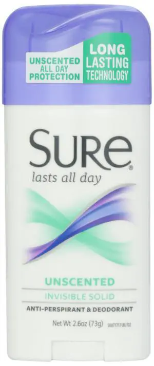 Deodorant Invisible Solid, Unscented - 2.6 oz Deodorant Invisible Solid, Unscented - 2.6 oz