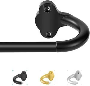 Wrap Around Curtain Rods,Black Curtain Rods 28 to 48 Inch,5/8 Inch Adjustable Blackout Curtain Rod Set,Room Darkening Single Window Rod,Metal Thicken Hidden Curved Drapery Rod 28-48",Matte Black Wrap Around Curtain Rods,Black Curtain Rods 28 to 48 Inch,5/8 Inch Adjustable Blackout Curtain Rod Set,Room Darkening Single Window Rod,Metal Thicken Hidden Curved Drapery Rod 28-48",Matte Black
