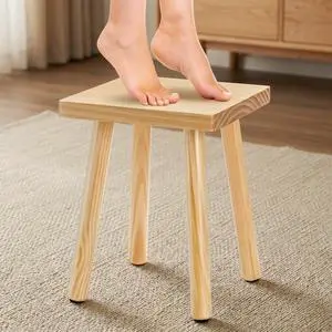 9.5 Inch Wooden Step Stool, Solid Square Sitting Stools for Adults Kids, Multi-Purpose Short Chair Perfect Matched Sensory Table, 4-Legged Small Foot Rest Stool for Playroom, Kitchen, Bedroom 9.5 Inch Wooden Step Stool, Solid Square Sitting Stools for Adults Kids, Multi-Purpose Short Chair Perfect Matched Sensory Table, 4-Legged Small Foot Rest Stool for Playroom, Kitchen, Bedroom