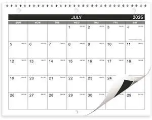 Calendar 2026-2027 - Wall Calendar 2026-2027, 8.5" x 11", 18 Month from Jul. 2026 to Dec. 2027, 3-Hole Punched Binder Calendar with Memo Pages, Twin-Wire Binding, Holidays, For Desk or Wall, Black Calendar 2026-2027 - Wall Calendar 2026-2027, 8.5" x 11", 18 Month from Jul. 2026 to Dec. 2027, 3-Hole Punched Binder Calendar with Memo Pages, Twin-Wire Binding, Holidays, For Desk or Wall, Black