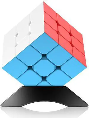 3x3 Speed Cube Stickerless with Stand & Tutorial Toy Gift for Boys 6-12 | Problem-Solving Brain Teaser, Easy Turning Sensory Puzzle Basket Stuffers STEM Educational 3x3 Speed Cube Stickerless with Stand & Tutorial Toy Gift for Boys 6-12 | Problem-Solving Brain Teaser, Easy Turning Sensory Puzzle Basket Stuffers STEM Educational