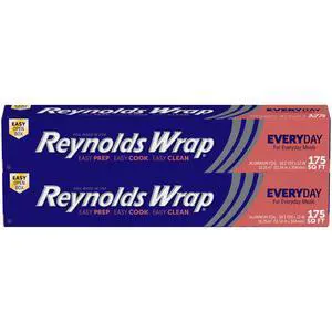 Wrap Everyday Aluminum Foil Rolls, 12 Inch, 2pk, 175sq ft rolls | 2-Roll Bulk Pack, Ideal For Grilling, Baking, Covering Dishes, Storing Leftovers, Tough and Durable, 58.3 yds x 12 in each Wrap Everyday Aluminum Foil Rolls, 12 Inch, 2pk, 175sq ft rolls | 2-Roll Bulk Pack, Ideal For Grilling, Baking, Covering Dishes, Storing Leftovers, Tough and Durable, 58.3 yds x 12 in each