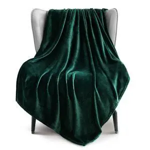 Soft Large Fleece Throw Blanket for Couch, Forest Green | 50x70 Inches, Double-Sided Brushed Flannel, Lightweight Plush Cozy Blanket for Home Decor, All Season, Machine Washable Soft Large Fleece Throw Blanket for Couch, Forest Green | 50x70 Inches, Double-Sided Brushed Flannel, Lightweight Plush Cozy Blanket for Home Decor, All Season, Machine Washable