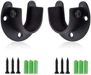 1-1/2 Inch Closet Rod Brackets, Closet Rod Holders with Screws | Heavy Duty, Stainless Steel, Easy Installation, Pole Holder, Rod Support Bracket, Curtain Rod Holders 1-1/2 Inch Closet Rod Brackets, Closet Rod Holders with Screws | Heavy Duty, Stainless Steel, Easy Installation, Pole Holder, Rod Support Bracket, Curtain Rod Holders