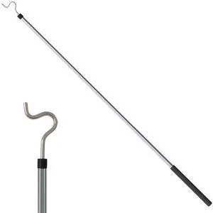 Clothes Hook Pole, Clothes Hanger Reaching Hook for Hanging Clothes Light and Plants Extendable from 35" to 50" Made of Stainless Steel Tube with Sponge Handle (50inch) Clothes Hook Pole, Clothes Hanger Reaching Hook for Hanging Clothes Light and Plants Extendable from 35" to 50" Made of Stainless Steel Tube with Sponge Handle (50inch)