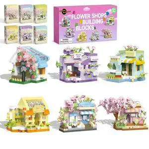 6 Packs Mini Flower Shops Building Set, 1165PCS-Party Favors for Kids, Creative Botanical Collection Garden Playset Micro Building Toy, Home Decor and Office Art Gift Women, Mom, Girls 6 Packs Mini Flower Shops Building Set, 1165PCS-Party Favors for Kids, Creative Botanical Collection Garden Playset Micro Building Toy, Home Decor and Office Art Gift Women, Mom, Girls