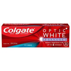 Optic White Advanced 2% Hydrogen Peroxide Toothpaste, 3.2 oz | Icy Fresh, Teeth Whitening Toothpaste, Removes 5 Years of Deep-Set Coffee, Tea, and Wine Stains, Enamel Safe Formula Optic White Advanced 2% Hydrogen Peroxide Toothpaste, 3.2 oz | Icy Fresh, Teeth Whitening Toothpaste, Removes 5 Years of Deep-Set Coffee, Tea, and Wine Stains, Enamel Safe Formula