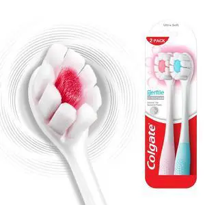 Gentle UltraFoam Ultra Soft Bristles Manual Toothbrush for adults, 2 Pcs, Soft Bristles for Superior Clean, Multicolor Gentle UltraFoam Ultra Soft Bristles Manual Toothbrush for adults, 2 Pcs, Soft Bristles for Superior Clean, Multicolor
