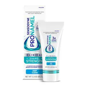 Clinical Enamel Strength Toothpaste, Deep Clean, 2.3 oz | Repairs 66% Of Micro-damage In Acid Softened Enamel, 55% More Effective Cleaning Action, SLS Free Clinical Enamel Strength Toothpaste, Deep Clean, 2.3 oz | Repairs 66% Of Micro-damage In Acid Softened Enamel, 55% More Effective Cleaning Action, SLS Free