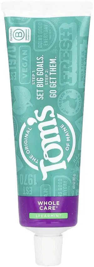 Spearmint Whole Care Toothpaste, 4 OZ Spearmint Whole Care Toothpaste, 4 OZ