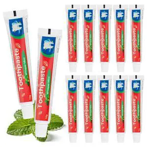 Travel Toothpaste Bulk, Mint Flavor, 10g/0.35oz (30-Pack) | Disposable Toothpaste, Suitable For Hotels, Camping, Guests, Homeless Individuals, And Charities Travel Toothpaste Bulk, Mint Flavor, 10g/0.35oz (30-Pack) | Disposable Toothpaste, Suitable For Hotels, Camping, Guests, Homeless Individuals, And Charities