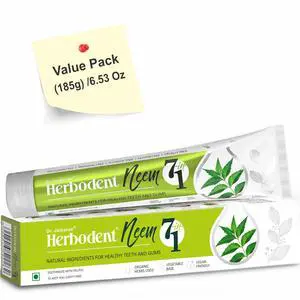 NEEM 7 in 1 Toothpaste- 6.53oz/185g Pack of 1 | with Xylitol | Not just Neem but Neem 7 in 1, Cavity Protection, Excellent Freshness, Made with natural and organic ingredients NEEM 7 in 1 Toothpaste- 6.53oz/185g Pack of 1 | with Xylitol | Not just Neem but Neem 7 in 1, Cavity Protection, Excellent Freshness, Made with natural and organic ingredients