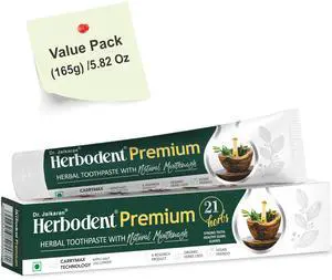 Premium Toothpaste - 5.82oz/165g Pack of 1 | Strong Teeth | Unique blend of 21 herbs, Cavity Protection, Prevents Gum Bleeding, Soothes Swollen Gums, Toothpaste with Natural Mouthwash Premium Toothpaste - 5.82oz/165g Pack of 1 | Strong Teeth | Unique blend of 21 herbs, Cavity Protection, Prevents Gum Bleeding, Soothes Swollen Gums, Toothpaste with Natural Mouthwash