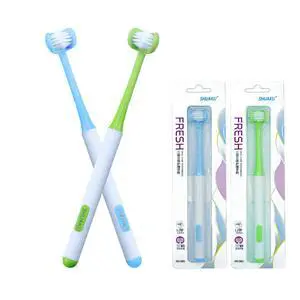 3 Sided Autism Toothbrush 360° Oral Teeth Cleaning Design U-Shaped Toothbrush 2 PCS Adult Soft Bristles Soft and Gentle for Complete Tooth and Gum Care (Blue + Green) 3 Sided Autism Toothbrush 360° Oral Teeth Cleaning Design U-Shaped Toothbrush 2 PCS Adult Soft Bristles Soft and Gentle for Complete Tooth and Gum Care (Blue + Green)