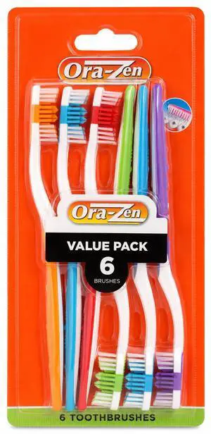 Adult Toothbrushes 6 Pack, Manual Toothbrush Value Pack with Firm Bristles, Comfortable Grip Handles for Daily Oral Care (Firm) | Firm Adult Toothbrushes 6 Pack, Manual Toothbrush Value Pack with Firm Bristles, Comfortable Grip Handles for Daily Oral Care (Firm) | Firm