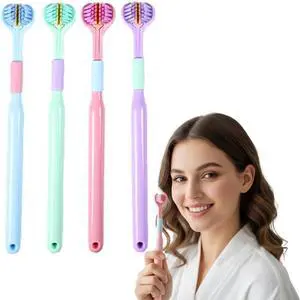 4 Pcs 3 Sided Toothbrush, 0.1mm Soft Bristle, (Blue, Green, Pink, Purple) | Simultaneous 3-Sided Teeth Cleaning, Comprehensive Care of Teeth and Gums, Oral Care for Adults and Youth 4 Pcs 3 Sided Toothbrush, 0.1mm Soft Bristle, (Blue, Green, Pink, Purple) | Simultaneous 3-Sided Teeth Cleaning, Comprehensive Care of Teeth and Gums, Oral Care for Adults and Youth