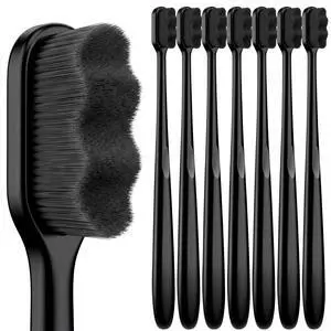 8 Pcs Micro Nano Toothbrush, 20000 Extra Soft Bristle, Black | Extra Soft Bristles, Individually Packaged, Bamboo Charcoal Toothbrush, Protect Adult Elder Brace Sensitive Teeth, Travel 8 Pcs Micro Nano Toothbrush, 20000 Extra Soft Bristle, Black | Extra Soft Bristles, Individually Packaged, Bamboo Charcoal Toothbrush, Protect Adult Elder Brace Sensitive Teeth, Travel