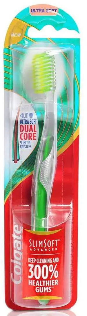 Slim Soft Advanced, Ultra Soft Manual Toothbrush for Adult, Multi Colour - 1 Count (Pack of 1) Black Slim Soft Advanced, Ultra Soft Manual Toothbrush for Adult, Multi Colour - 1 Count (Pack of 1) Black
