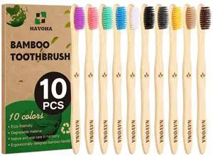 10 PCS Bamboo Toothbrushes, Individually Wrapped Wooden Toothbrushes Bulk | BPA Free Soft Bristles Toothbrush for Adults,Eco-Friendly Biodegradable Bamboo Handle 10 PCS Bamboo Toothbrushes, Individually Wrapped Wooden Toothbrushes Bulk | BPA Free Soft Bristles Toothbrush for Adults,Eco-Friendly Biodegradable Bamboo Handle