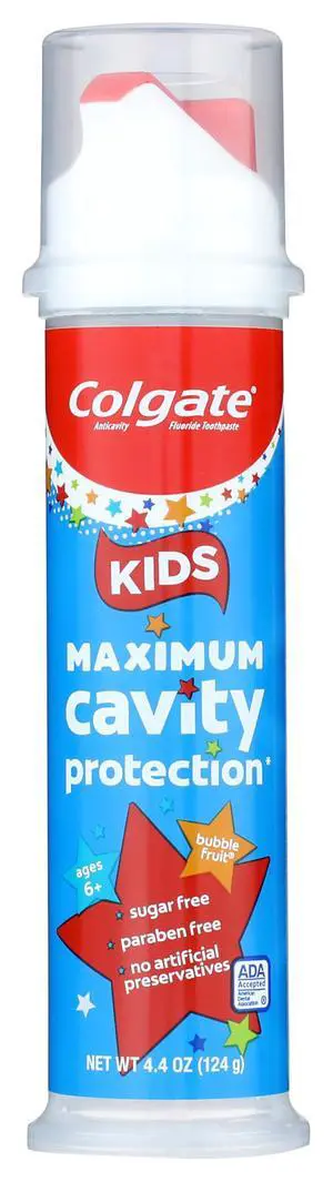 Kids Toothpaste Pump, Maximum Cavity Protection, 4.4 Ounces Kids Toothpaste Pump, Maximum Cavity Protection, 4.4 Ounces