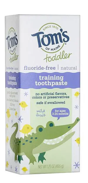 Toddlers Fluoride-Free Natural Toothpaste in Mild Fruit Gel, 1.75 Ounce Toddlers Fluoride-Free Natural Toothpaste in Mild Fruit Gel, 1.75 Ounce
