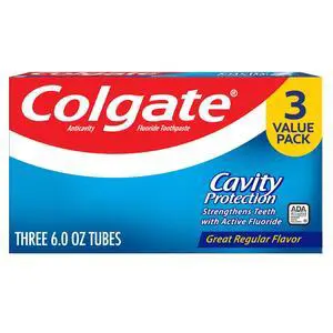 Cavity Protection Fluoride Toothpaste, Mint, 3 Pack, 6 oz | Anticavity Adult Toothpaste Pack, Fights Cavities, Enamel Strengthening, ADA Accepted, Great Regular Mint Flavor Cavity Protection Fluoride Toothpaste, Mint, 3 Pack, 6 oz | Anticavity Adult Toothpaste Pack, Fights Cavities, Enamel Strengthening, ADA Accepted, Great Regular Mint Flavor