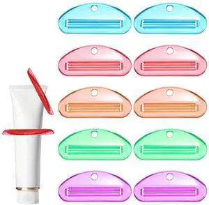 10 PCS Tooth Pastetooth Paste Squeeze, Plastic Toothpaste Tube Squeezer Tool Hanging Kids Toothpaste Dispenser Clip Holder for Bathroom, Suitable for Toothpastes Cream Cosmetics and Paint (5 Colors) 10 PCS Tooth Pastetooth Paste Squeeze, Plastic Toothpaste Tube Squeezer Tool Hanging Kids Toothpaste Dispenser Clip Holder for Bathroom, Suitable for Toothpastes Cream Cosmetics and Paint (5 Colors)