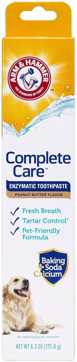 Complete Care Enzymatic Dog Toothpaste, Peanut Butter, 6.2 Oz | Value size, baking soda and calcium formula, enzymatic cleaning, for daily dental care routine Complete Care Enzymatic Dog Toothpaste, Peanut Butter, 6.2 Oz | Value size, baking soda and calcium formula, enzymatic cleaning, for daily dental care routine
