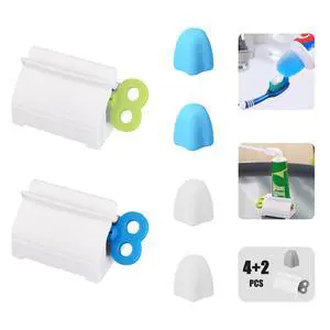 Self-Closing Toothpaste Caps,Tooth Paste Squeezer Topper,Silicone Dentifrice Tube Leak Proof Cover,Family Multipurpose Rolling Dispenser Holder,No Waste,No Mess,Adults/Kids Bathroom Gadget(4pcs+2pcs) Self-Closing Toothpaste Caps,Tooth Paste Squeezer Topper,Silicone Dentifrice Tube Leak Proof Cover,Family Multipurpose Rolling Dispenser Holder,No Waste,No Mess,Adults/Kids Bathroom Gadget(4pcs+2pcs)