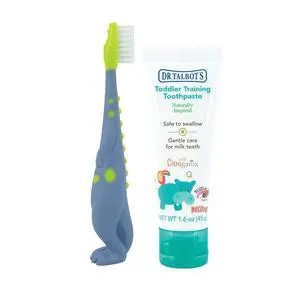 Toddler Training Toothbrush + Toothpaste - 1.6 oz | 6+ Months - Dinosaur Toddler Training Toothbrush + Toothpaste - 1.6 oz | 6+ Months - Dinosaur
