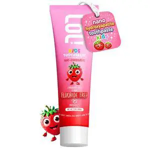 LOL Kids Toothpaste, Nano Hydroxyapatite & Xylitol, Strawberry Flavor | Probiotics, Fluoride Free, SLS Free & No Artificial Dyes LOL Kids Toothpaste, Nano Hydroxyapatite & Xylitol, Strawberry Flavor | Probiotics, Fluoride Free, SLS Free & No Artificial Dyes