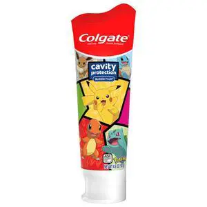 Kids Toothpaste with Fluoride, Anticavity & Cavity Protection Toothpaste, for Ages 2+, Pokemon, Mild Bubble Fruit Flavor, 4.6 Ounce Kids Toothpaste with Fluoride, Anticavity & Cavity Protection Toothpaste, for Ages 2+, Pokemon, Mild Bubble Fruit Flavor, 4.6 Ounce