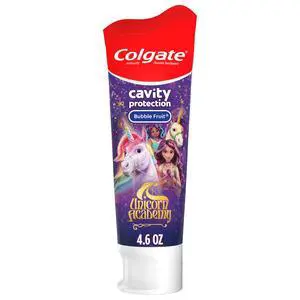 Unicorn Academy Kids Fluoride Toothpaste, 4.6 oz | For Kids Ages 2 and Older, ADA Accepted, Fights Cavities, Strengthens Teeth, Freshens Breath, Sugar Free, Bubble Fruit Flavor Unicorn Academy Kids Fluoride Toothpaste, 4.6 oz | For Kids Ages 2 and Older, ADA Accepted, Fights Cavities, Strengthens Teeth, Freshens Breath, Sugar Free, Bubble Fruit Flavor