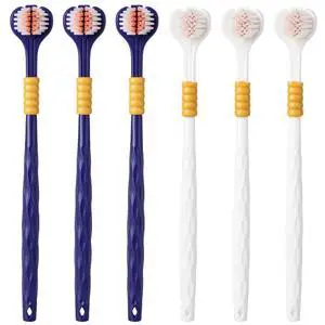 6 Pcs Three Sided Toothbrush,3 Sided Toothbrush Adult,360° Deep Clean Soft 3 Sideds Toothbrushes,with Ergonomic Handle,Gentle Dental Care Set for Sensitive Teeth,Kids & Adults 6 Pcs Three Sided Toothbrush,3 Sided Toothbrush Adult,360° Deep Clean Soft 3 Sideds Toothbrushes,with Ergonomic Handle,Gentle Dental Care Set for Sensitive Teeth,Kids & Adults